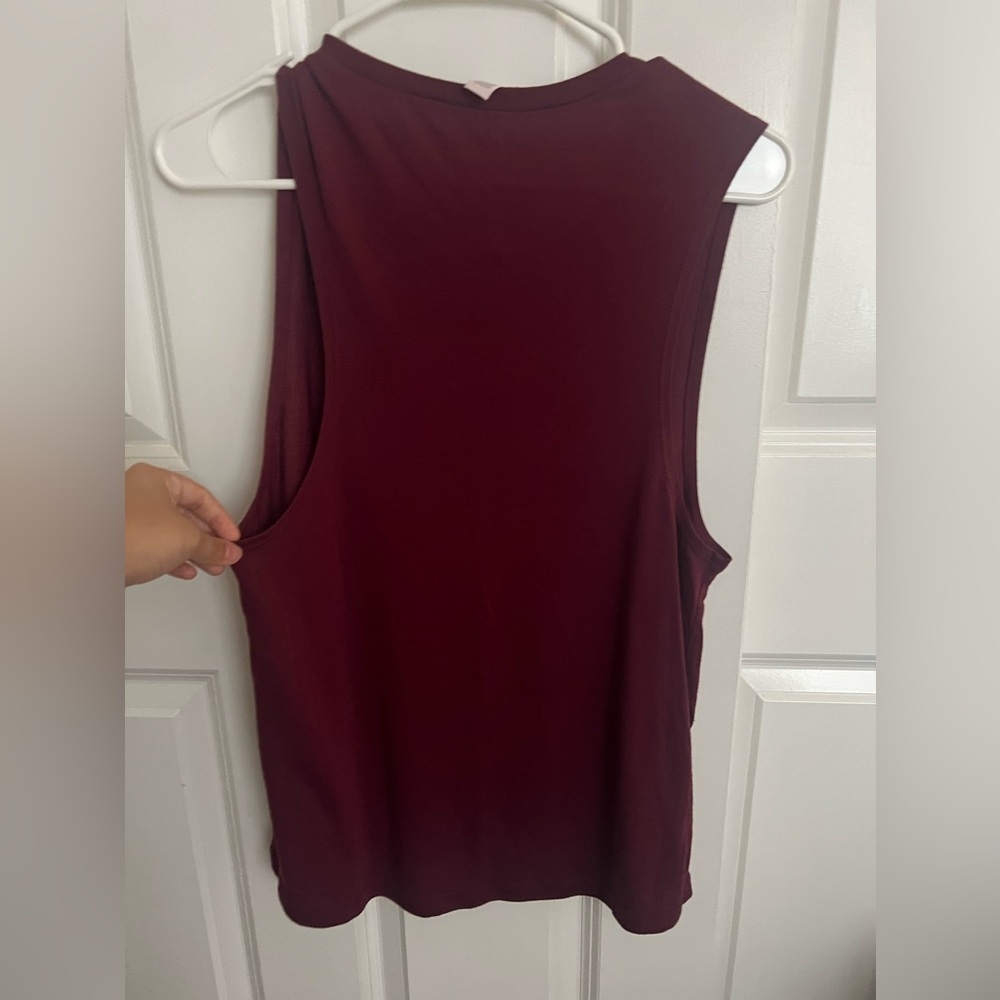 Burgundy “Love yourself” Tank - Picture 2 of 3